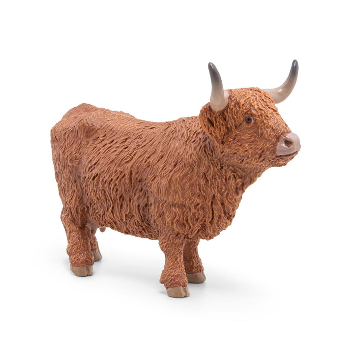 Papo -Hand-Painted - Figurine -Farmyard Friends -Highland cattle -51178 - Collectible - For Children - Suitable for Boys and Girls - From 3 years old , Brown Highland Cow