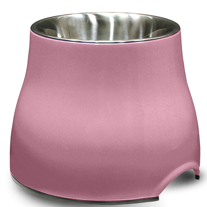 Dogit Elevated Dog Bowl, Stainless Steel Dog Food and Water Bowl for Small Dogs, Pink, 73742