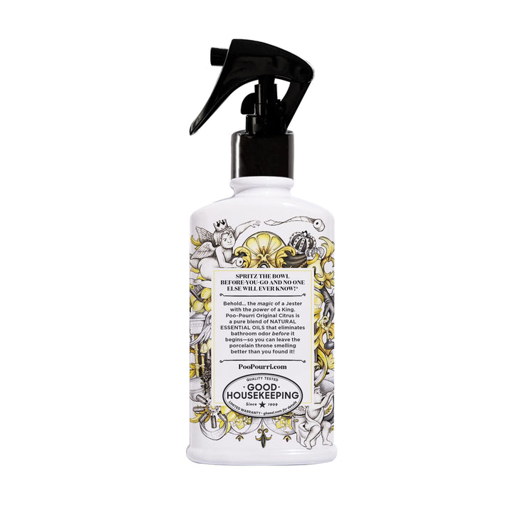 Poo-Pourri Before-You-Go Toilet Spray, Original Citrus, 8 Fl Oz - Lemon, Bergamot and Lemongrass 8 Ounce (Pack of 1)