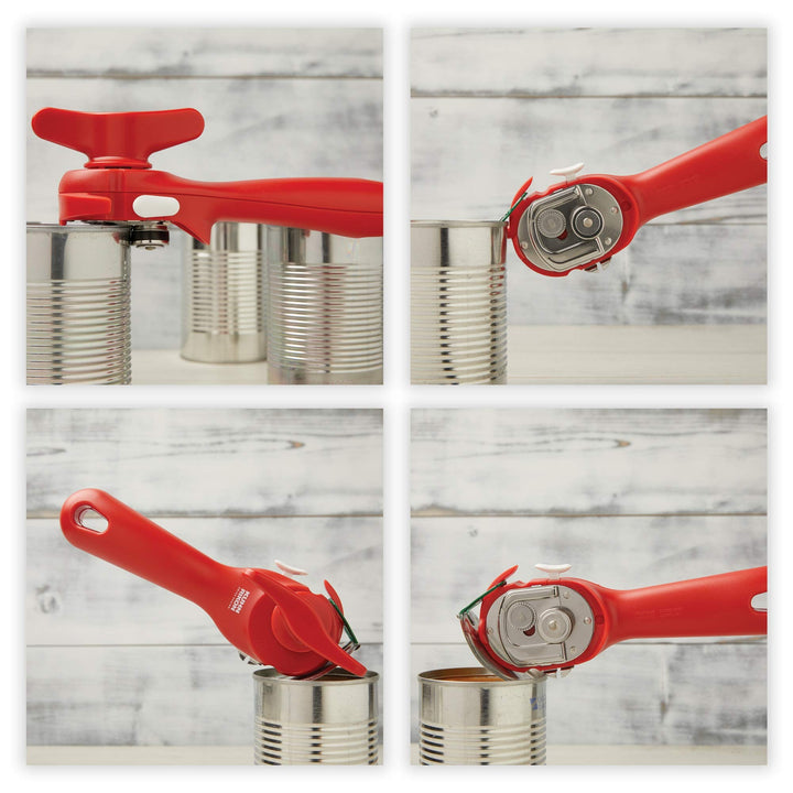 Kuhn Rikon Auto Safety LidLifter/Can Opener with Ring-Pull, 8 x 2.5 x 2.75 inches, White Can Opener