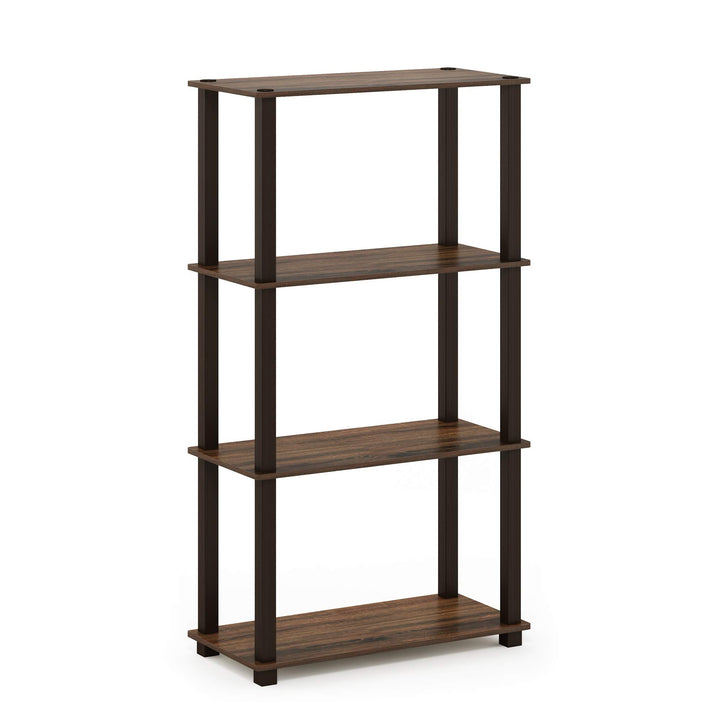 Furinno Turn-N-Tube 5-Tier Multipurpose Shelf / Display Rack / Storage Shelf / Bookshelf, Classic Tubes, Sonoma Oak/White 5-Tier Classic Tube