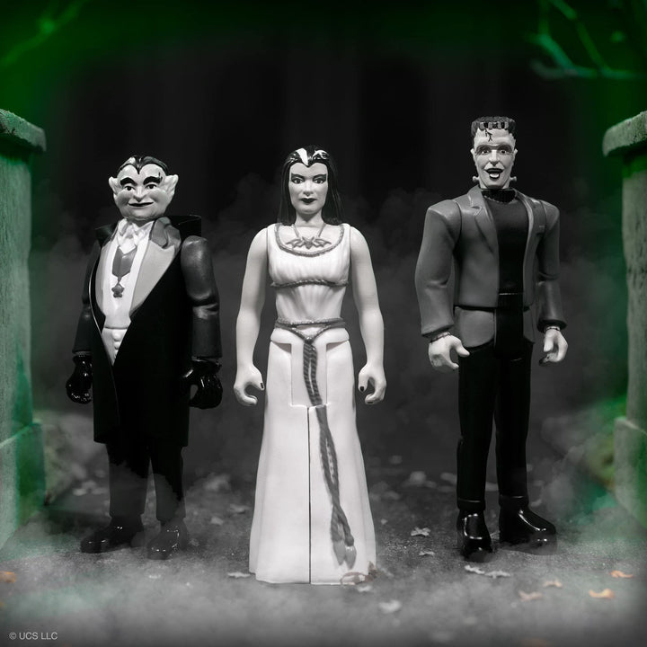 Super7 The Munsters Lily Munster (Grayscale) - 3.75" The Munsters Action Figure with Accessory Classic TV Collectibles and Retro Toys