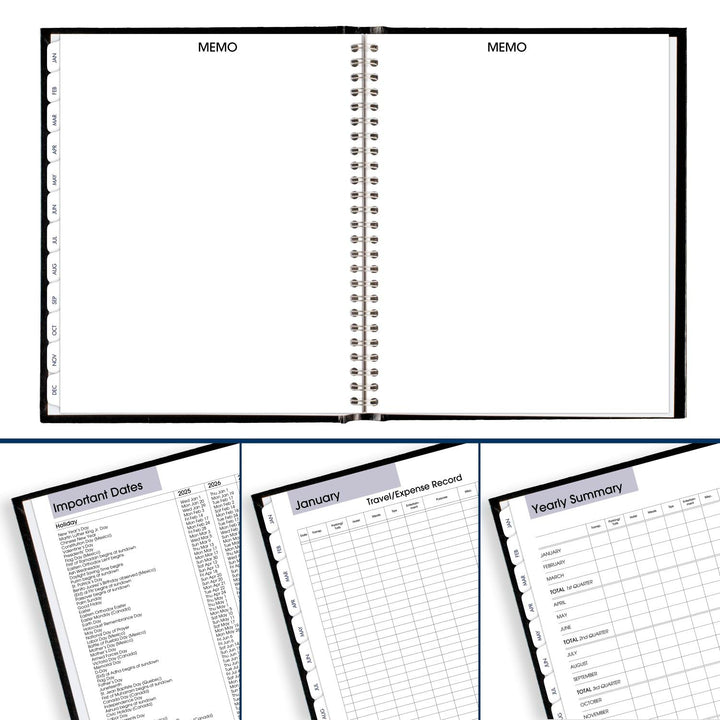 AT-A-GLANCE 2025 Planner, Monthly, 7" x 8-1/2", Medium, Hardcover, DayMinder, Black (G400H0025) 2025 New Edition