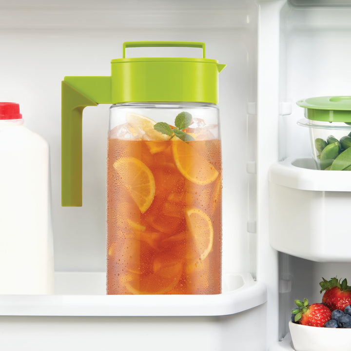 Takeya Patented and Airtight Pitcher Made in the USA, BPA Free Food Grade Tritan Plastic, 2 qt, Avocado 2 Quart Bottle