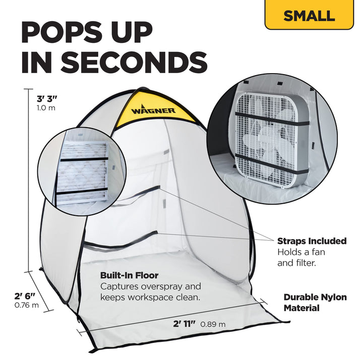 Wagner Spraytech C900051 HomeRight Small Spray Shelter Tent Portable For DIY Spray Painting, Hobby Paint Booth Tool Painting Station
