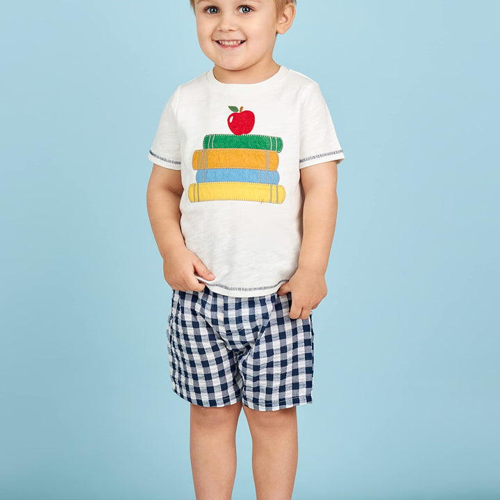 Mud Pie baby-boys Back to School Toddler Boy T-shirt and Short Set small | 12-18M Baby Boy