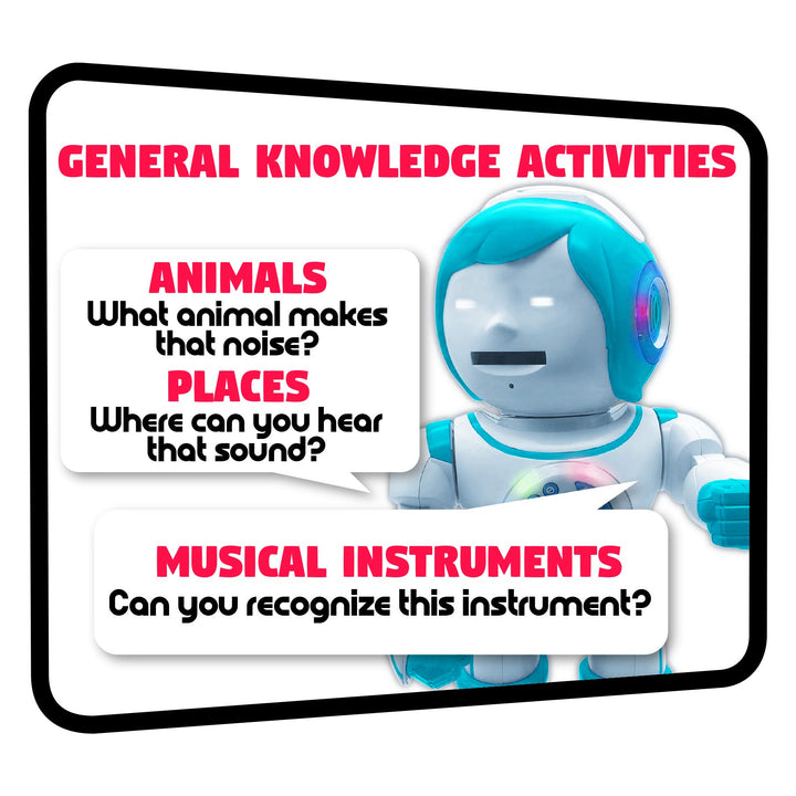 LEXIBOOK Powerman Kid - Educational and Bilingual English/Spanish Robot - Walking Talking Dancing Singing Toy - STEM Programmable Telling Creating Stories - Quizzes Shooting Discs for kids - ROB90US