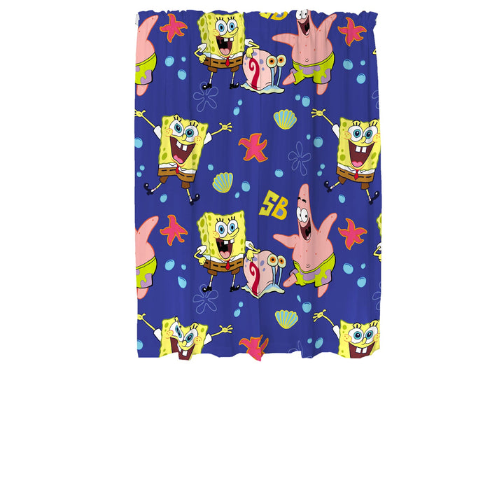 Franco Kids Room Window Curtains Drapes Set, 82 in x 63 in, Spongebob Squarepants