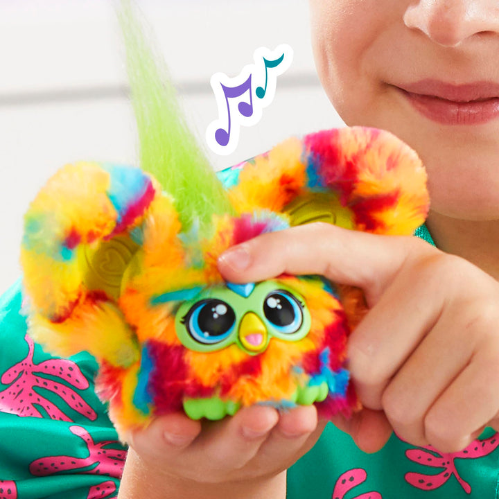 Furby Furblets Loo-Lay Mini Friend, 45+ Sounds & Music, Speaks Only Furbish, Electronic Plush Toys for 6 Year Olds & Up, Multicolor Loo-lay (Gamer Music)