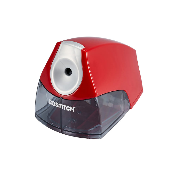 Bostitch Office Personal Electric Pencil Sharpener, Powerful Stall-Free Motor, High Capacity Shavings Tray, Red (EPS4-RED) Pencil Sharpner