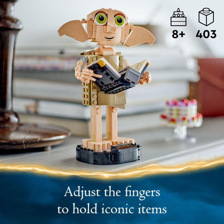 LEGO Harry Potter Dobby The House-Elf Building Toy Set, Build and Display Model of a Beloved Character from The Harry Potter Franchise, for 8 Year Old Boys' and Girls' Birthday, 76421 Tan