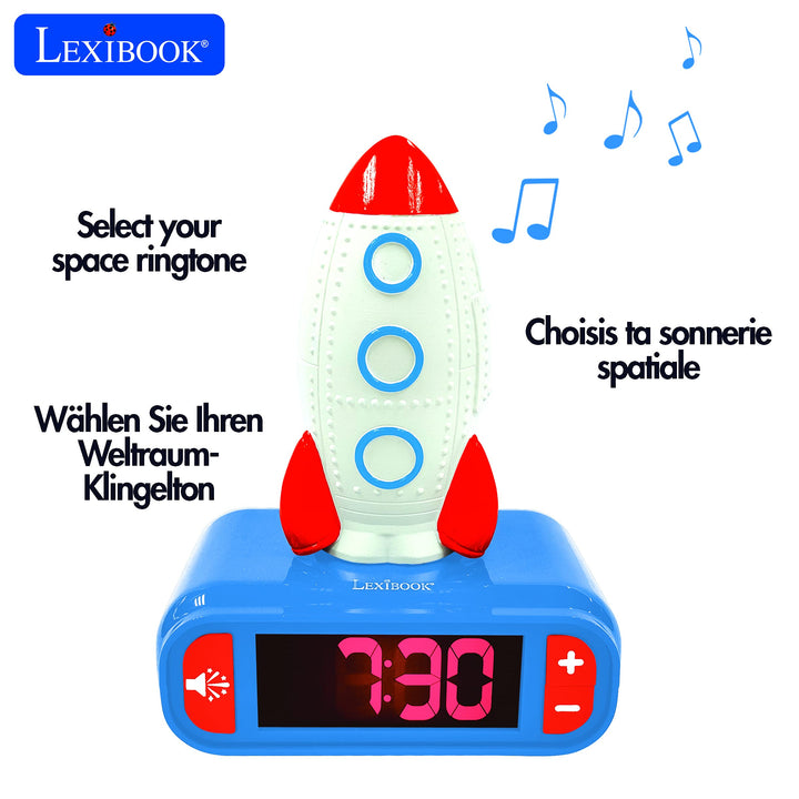 Lexibook - Unicorn Digital Alarm Clock for Kids with Night Light, Snooze and Unicorn Sound Effects, Childrens Clock, Luminous Unicorn, Pink Colour - RL800UNI