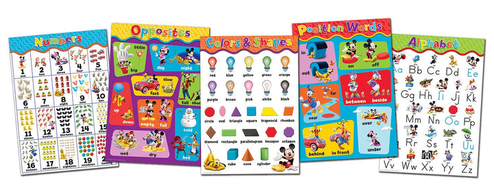 Eureka Mickey Mouse Bulletins Preschool Decorations, 0.1'' x 18'' x 28'' inches, 5pc Numbers and Letters