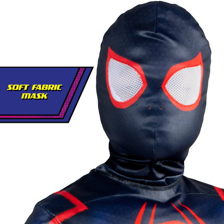 Marvel Integrated Spider-Man Official Youth Deluxe Zentai Costume - Stretch Spandex with Hidden Zippers and Wrist Slits Large