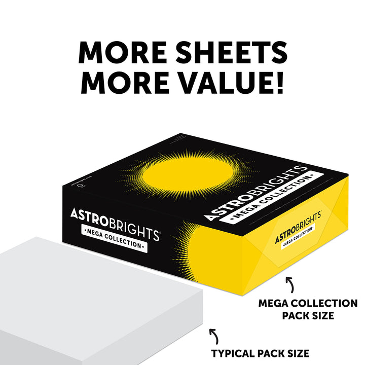 Astrobrights Mega Collection Colored Paper, 8 ½ x 11, 24 lb/89 gsm, Bright Purple, 625 Ct. (91675) "Exclusive" - More Sheets!