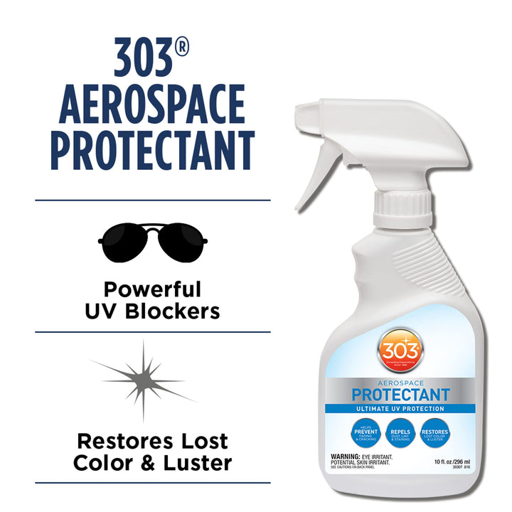 303 Aerospace Protectant UV Protection Repels Dust, Dirt, and Staining Smooth Matte Finish Restores Like-New Appearance 10 Fl Oz 10 Fl Oz (Pack of 1)