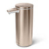 simplehuman 9 oz. Touch-Free Rechargeable Sensor Liquid Soap Pump Dispenser, Rose Gold Stainless Steel 9 oz. Rechargeable