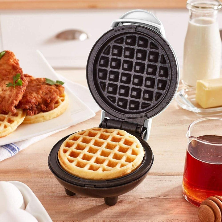 DASH DMW001BK Mini Maker for Individual Waffles, Hash Browns, Keto Chaffles with Easy to Clean, Non-Stick Surfaces, 4 Inch, Black Waffle Maker