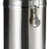 Oggi Stainless Steel Coffee Canister 62 fl oz - Airtight Clamp Lid, Clear See-Thru Top - Ideal for Coffee Bean Storage, Ground Coffee Storage, Kitchen Storage, Pantry Storage. Large Size 5" x 7.5".