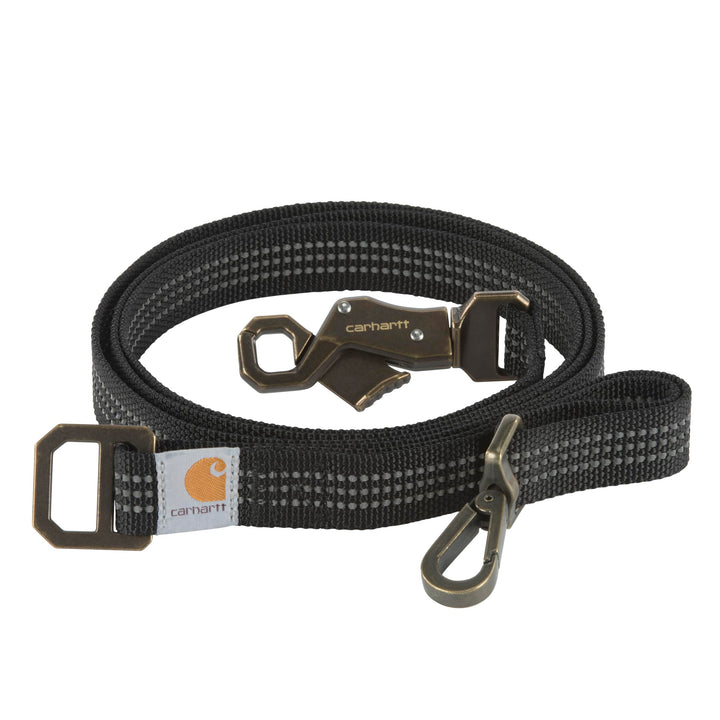 Carhartt Dog Leash Black/Brushed Brass, Large Black (Nylon Webbing)