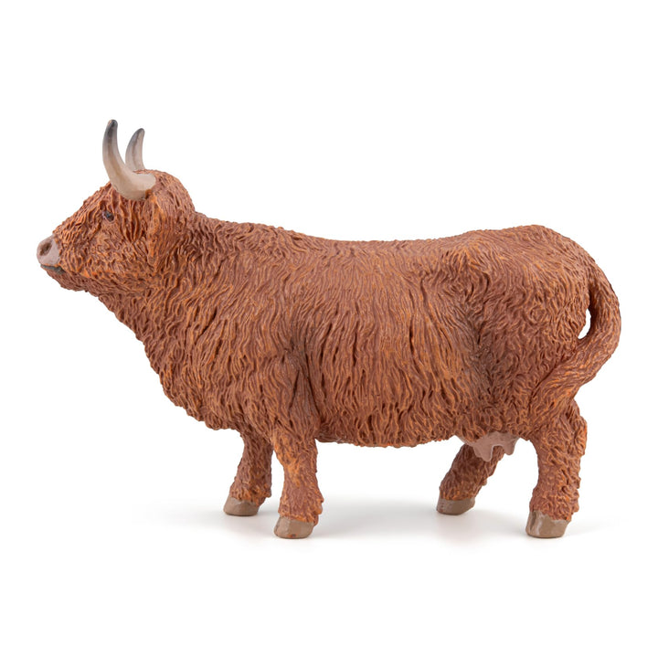 Papo -Hand-Painted - Figurine -Farmyard Friends -Highland cattle -51178 - Collectible - For Children - Suitable for Boys and Girls - From 3 years old , Brown Highland Cow