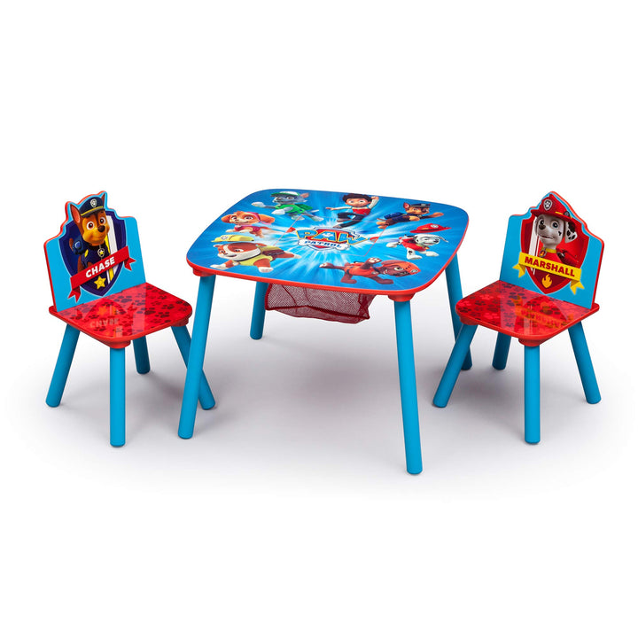 Delta Children Kids Table Storage (2 Chairs Included) -Ideal for Arts & Crafts, Snack Time, Homeschooling, Homework & More, Baby Shark, 3 Piece Set