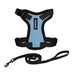 Voyager Step-in Lock Cat Harness w Reflective Cat Leash Combo Set with Neoprene Handle 5ft - Supports Small, Medium and Large Breed Cats by Best Pet Supplies - Baby Blue/Black Trim, XXXS Harness Leash Set (Baby Blue/Black Trim)