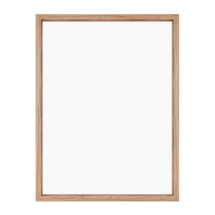 MCS Floating Frame with Canvas Included, Art Frames for Canvas Paintings with Adhesive Fasteners and Hanging Hardware, Walnut Woodgrain, 18 x 24 Inch 18x24