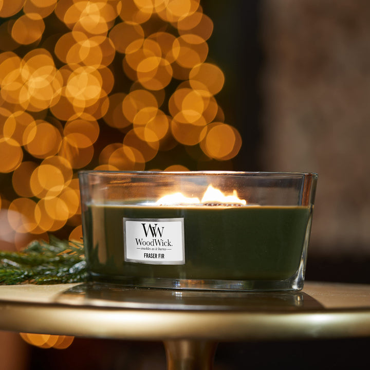 Woodwick Ellipse Scented Candle, Frasier Fir, 16oz | Up to 50 Hours Burn Time Fraser Fir