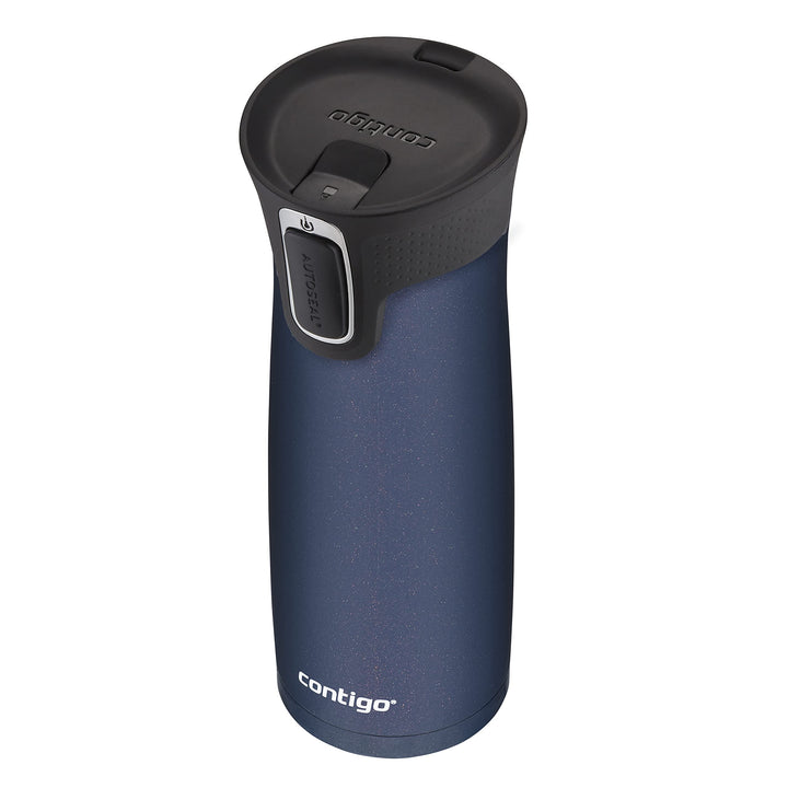 Contigo West Loop Stainless Steel Vacuum-Insulated Travel Mug with Spill-Proof Lid, Keeps Drinks Hot up to 5 Hours and Cold up to 12 Hours, 20oz Midnight Berry,1.3 Pounds