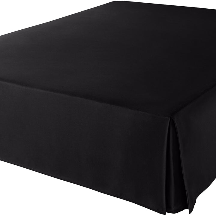 Basics Lightweight Pleated Bed Skirt, King, Black