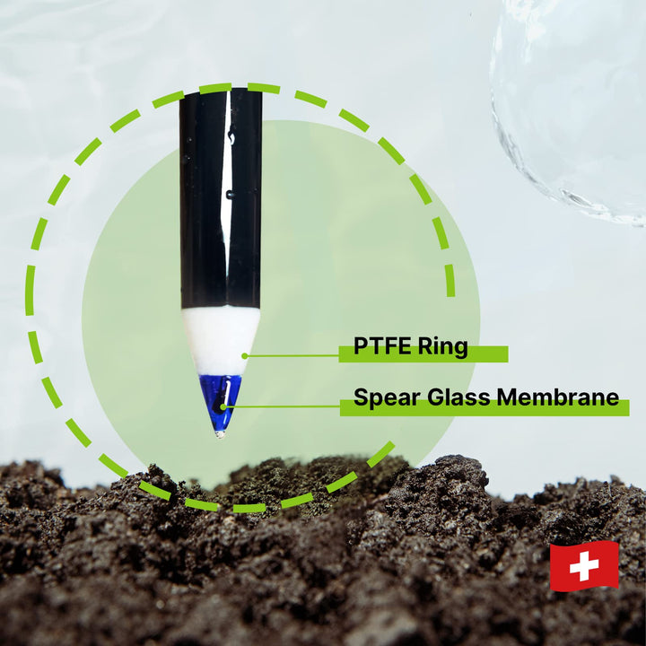 Apera Instruments AI102G GroStar Series GS2 Soil pH Pen Tester Kit for Direct Soil Test and Nutrient Solutions Test with Replaceable Swiss Spear pH Probe, Gen II