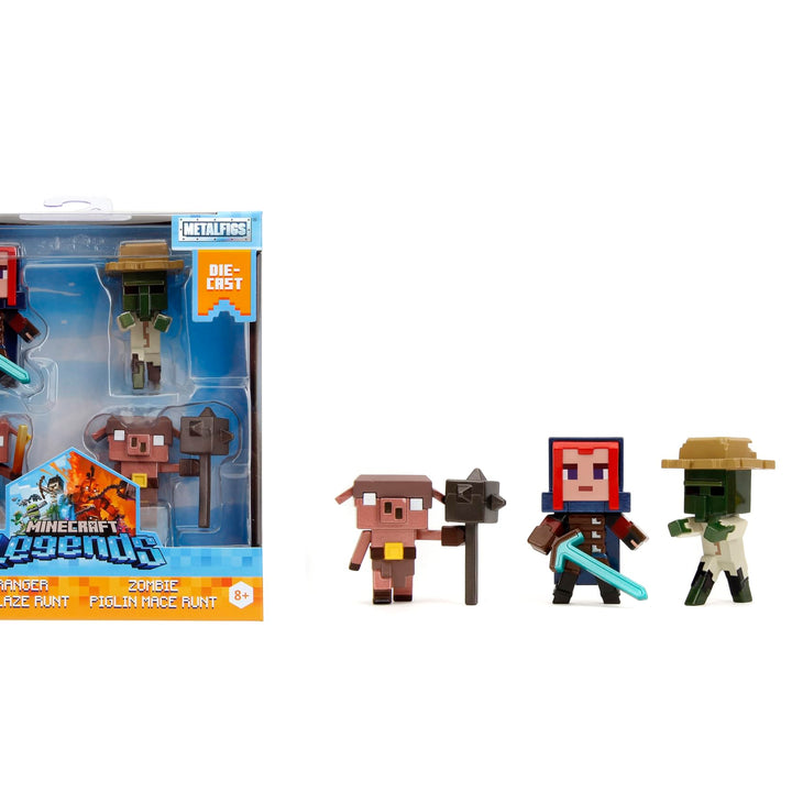 Minecraft Legends 2.5" 4-Pack Die-Cast Figures, Toys for Kids and Adults