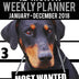 2018 Pocket Weekly Planner - Most Wanted Doberman Pinscher: Daily Diary Monthly Yearly Calendar 5" x 8" Schedule Journal Organizer (Dog Pocket Planners 2018)