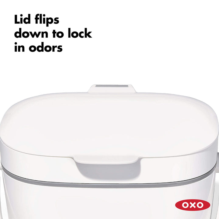 OXO Good Grips EASY-CLEAN COMPOST BIN - WHITE - 1.75 GAL/6.62 L 1.75 Gallon