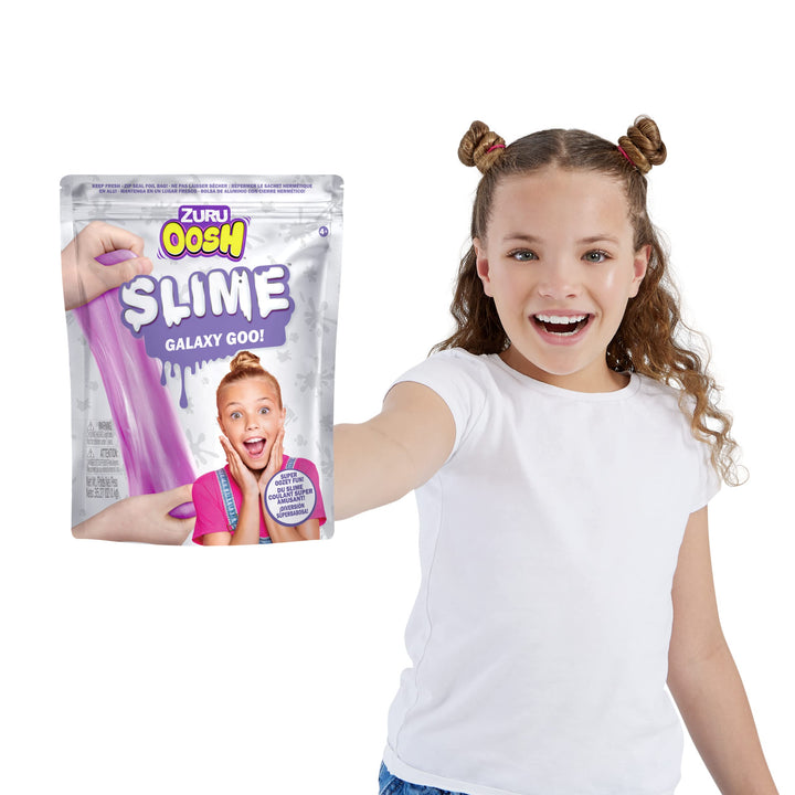 Oosh Slime Large Foilbag 800g (Purple) by ZURU, Gooey Slime and Epic Stretchy Slime for Girls and for Kids Purple