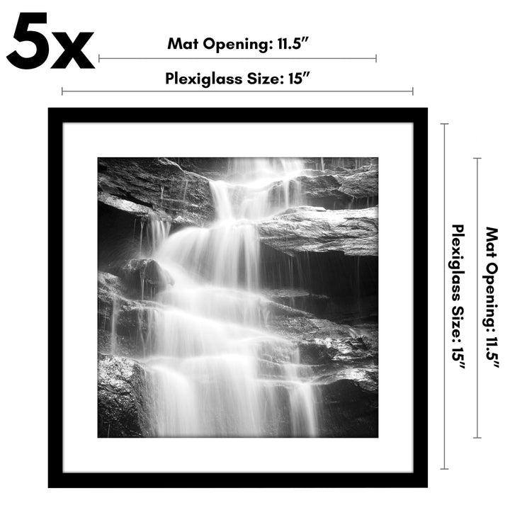 Americanflat 12x16 Picture Frame with Polished Plexiglass - Set of 5 - Use as 8.5x11 Frame with Mat or 12x16 Frame Without Mat - Galleria Collection - Gallery Wall Frame Set for Wall Display - White