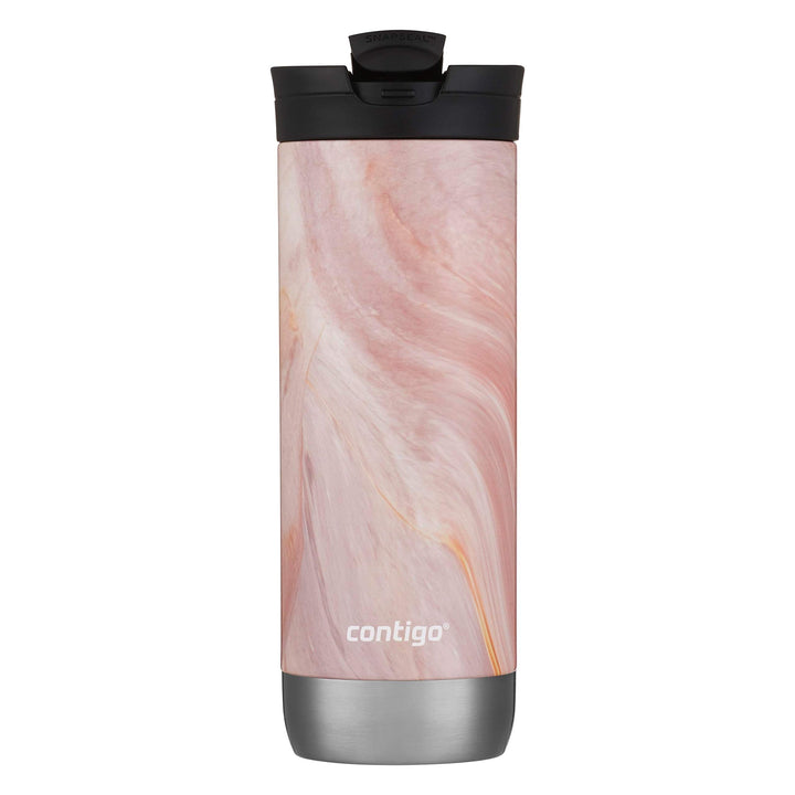 Contigo Huron Vacuum-Insulated Stainless Steel Travel Mug with Leak-Proof Lid, Keeps Drinks Hot or Cold for Hours, Fits Most Cup Holders and Brewers, 20oz Pink Marble