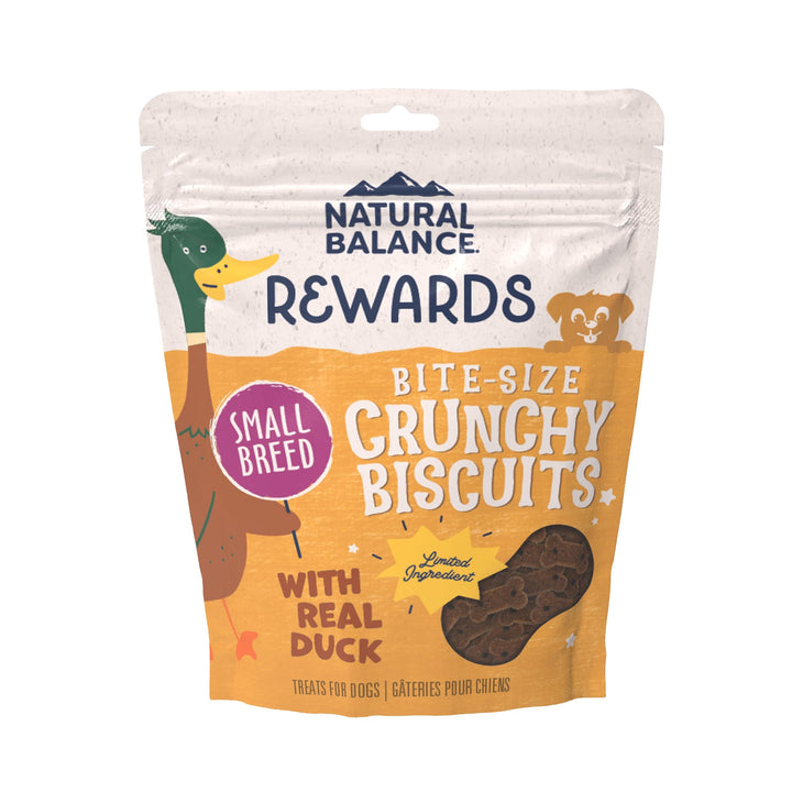 Natural Balance Limited Ingredient Rewards Crunchy Biscuits, Bite-Size Grain-Free Dog Treats for Small-Breed Dogs, Made with Real Venison, 8 Ounce (Pack of 1)