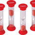 Teacher Created Resources 1 Minute Sand Timer - Small (20646), Red, Pack of 4