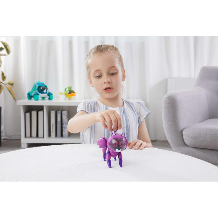 Alpha Group Petronix Defenders Max Mode Pet Kitt-10, Little Purple Cat Figures, with Moveable Joints Kids Toys for Boys and Girls Ages 3 and up Emma