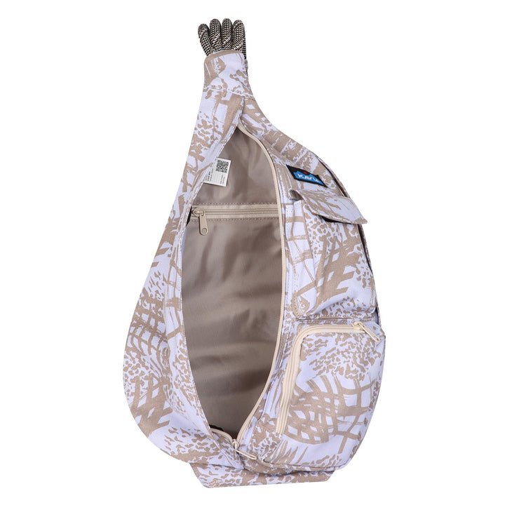 KAVU Original Rope Bag Sling Pack with Adjustable Rope Shoulder Strap Beach Doodle