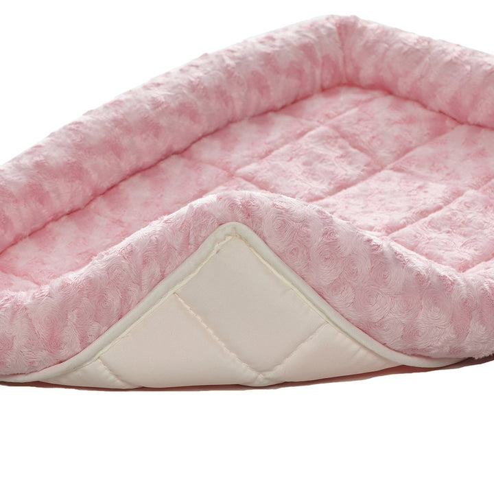 MidWest Homes for Pets Bolster Pet Bed for Dogs & Cats 36L-Inch Pink w/ Comfortable Bolster | Ideal for Medium / Large Dog Breeds & Fits a 36-Inch Dog Crate | Machine Wash & Dry | 1-Year Warranty