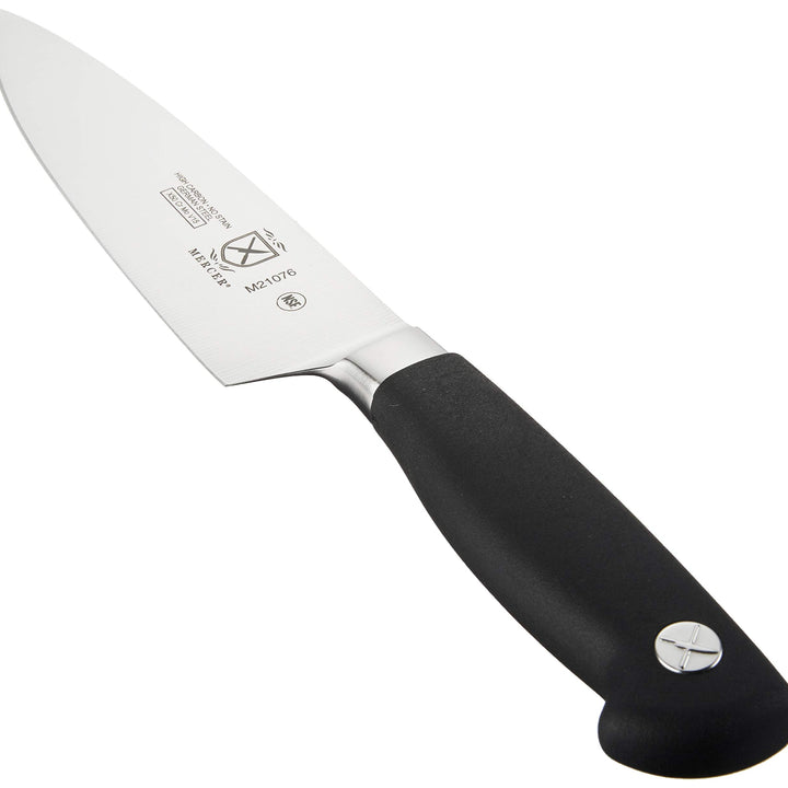 Mercer Culinary M21076 Genesis 6-Inch Short Bolster Chef's Knife, Black 6" Short Bolster Chef's Knife