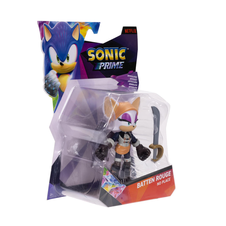 Sonic Prime 5-inch Baton Rouge - No Place Action Figure 15 Points of Articulations. Ages 3+ (Officially Licensed by Sega and Netflix)