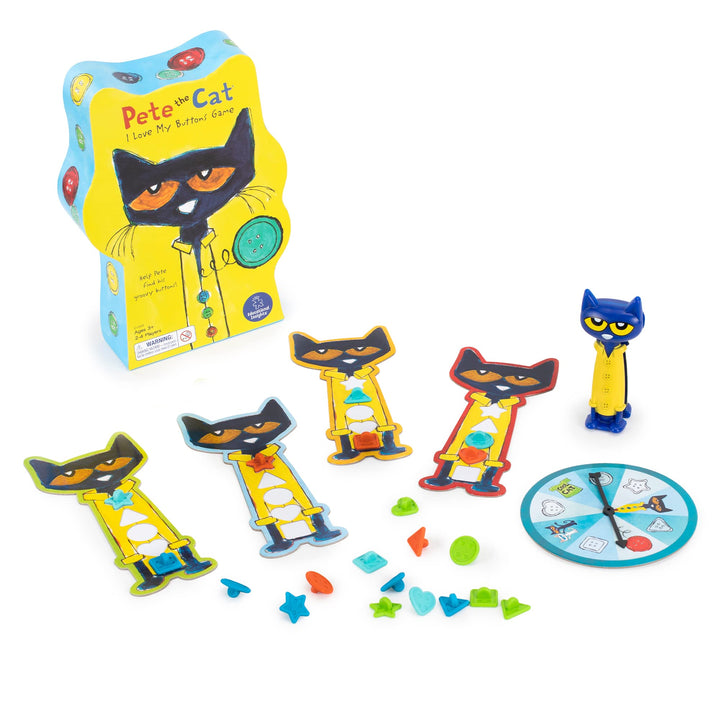 Educational Insights Pete The Cat I Love My Buttons Board Game For Toddlers & Preschoolers, For 2-4 Players, Gift For Boys & Girls, Fun Family Game For Kids Ages 3+