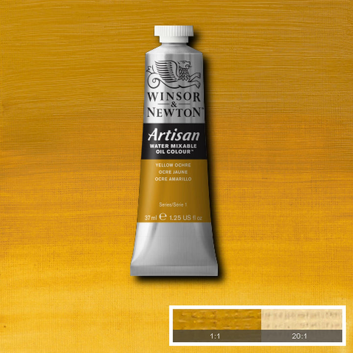 Winsor & Newton Artisan Water Mixable Oil Colour, 1.25-oz (37ml), Yellow Ochre 37-ml Tube