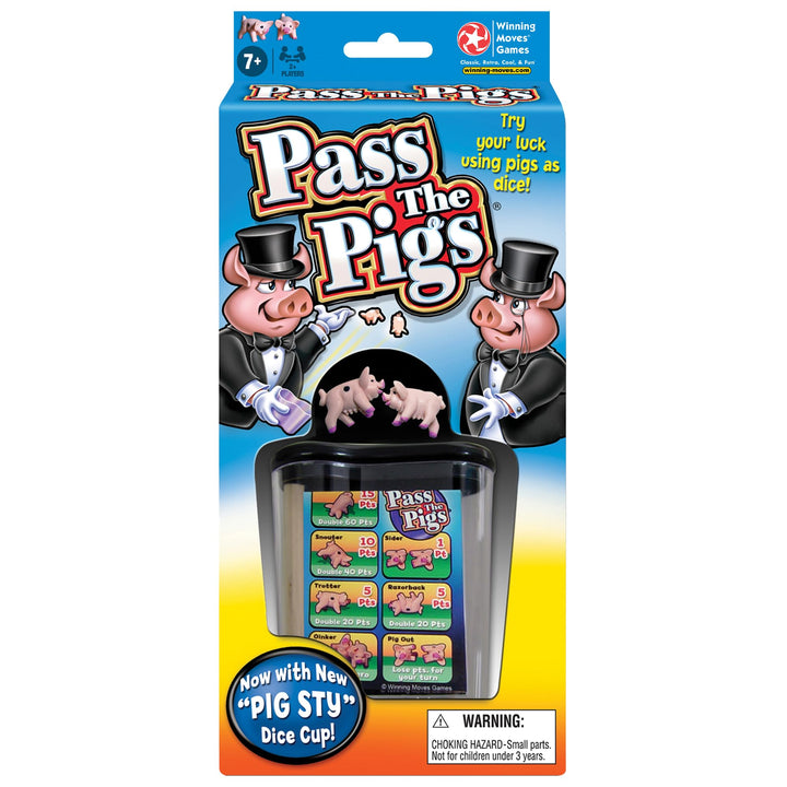 Pass The Pigs by Winning Moves Games USA, a Hilarious Pig Dice Game, Family Favorite for Over 40 Years, for 2 or more Players, Ages 7+ (1046) Pass The Pigs