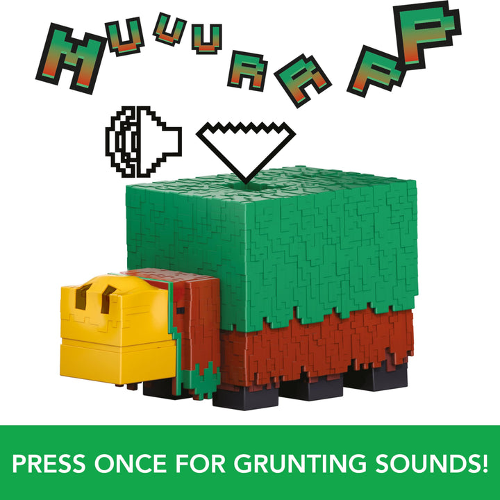 Mattel Minecraft Sniffer Action Figure, 3.25-inch Scale with Game-Accurate Sounds & Pixelated Design