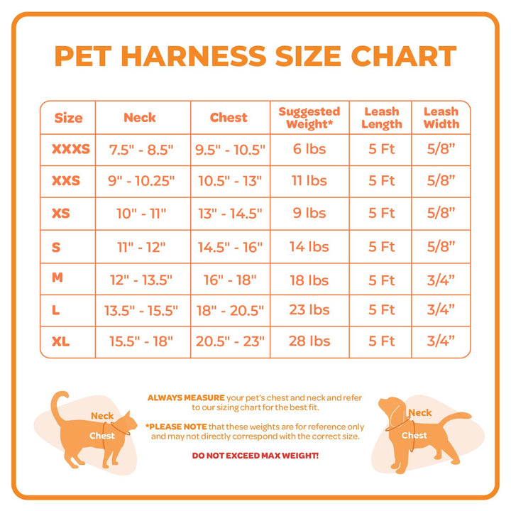 Voyager Step-in Air All Weather Mesh Harness and Reflective Dog 5 ft Leash Combo with Neoprene Handle, for Small, Medium and Large Breed Puppies by Best Pet Supplies - Orange/Black Trim, XX-Small Harness Leash Bundle (Orange/Black Trim)